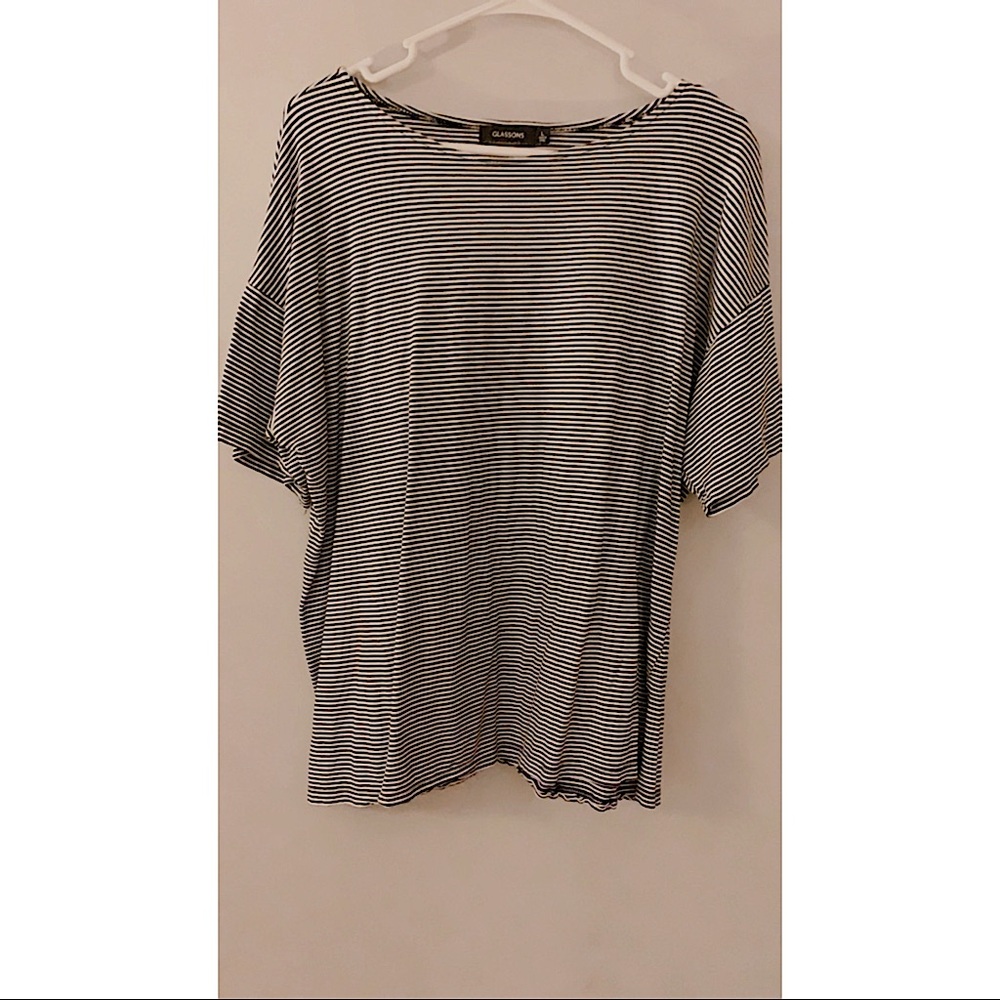 Glassons Black & White Stripe Shirt